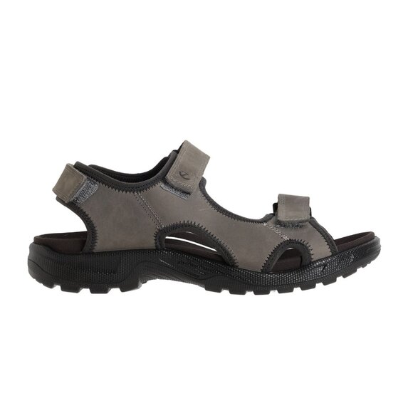 Ecco Men\'s Onroads Sandal 3 Leather Quick Fasten Straps Fluidform Grey Steel main image 5
